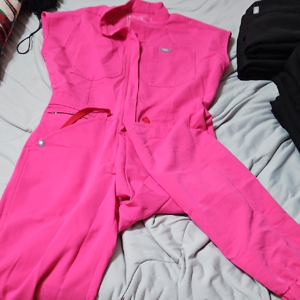Figs Vibrant Pink Women's Jumpsuit